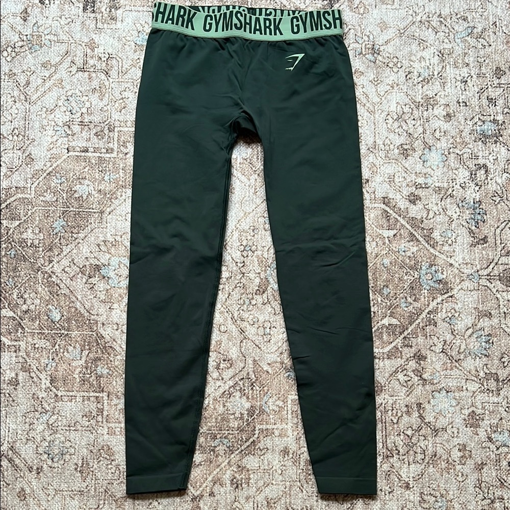 Gymshark Dark Green Performance Leggings